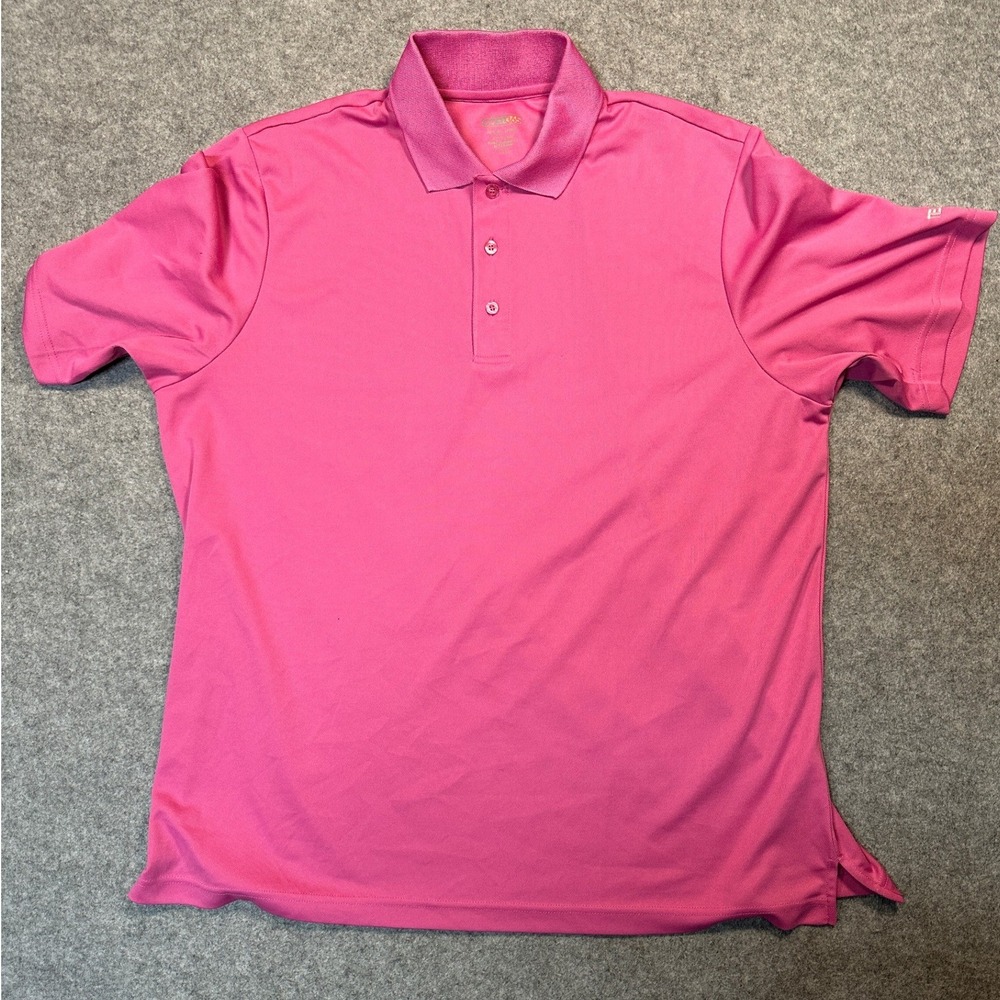 Core 365 Performance Polo XL‎ Pink Tellepsen Sleeve Logo Polyester